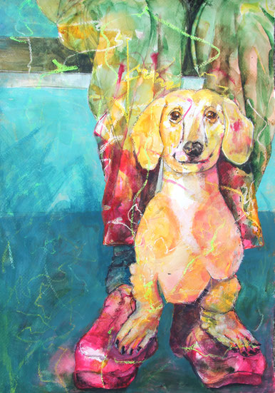 Treuer Gefährte  34  x  50  Aquarell, Jaxon
