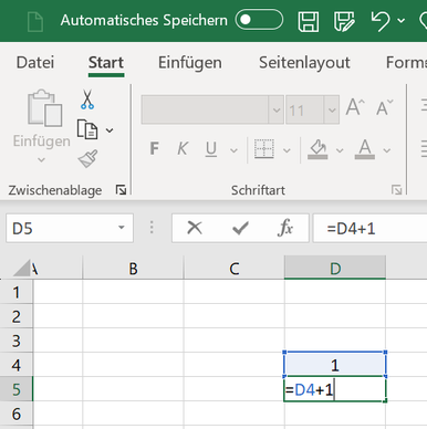 Excel fortlaufende Nummerierung