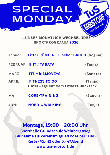Flyer Special Monday-Angebot für das 1. Halbjahr 2026