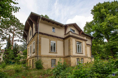 Gartenseite des Hauses an der "Straße Zum Löwen" Nr. 1