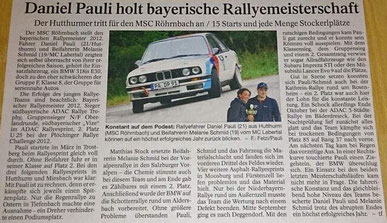 Bericht Passauer Neue Presse über Saison 2012