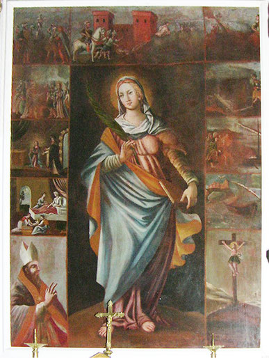 Venzolasca - Eglise Sainte-Lucie - Francesco Carli - Scènes de la vie de sainte Dévote patronne de la Corse