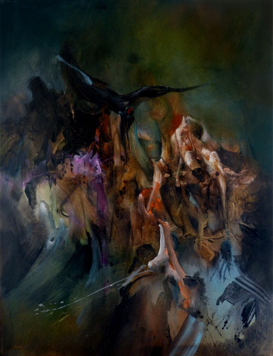  L'enfer Acrylique sur toile Dim:116cmx89cm