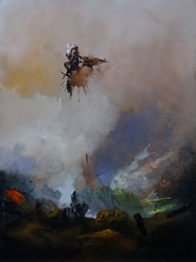 Le vagabond Acrylique sur toile dim 100cmx73cm
