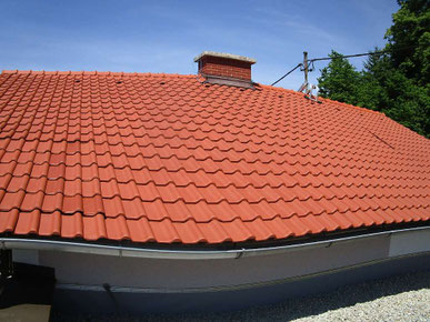 Foto eines sauberen Dachteils.