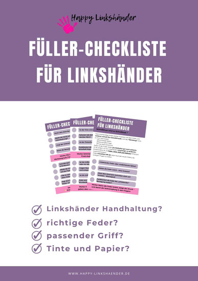 Finde den passenden Linkshänder Füller