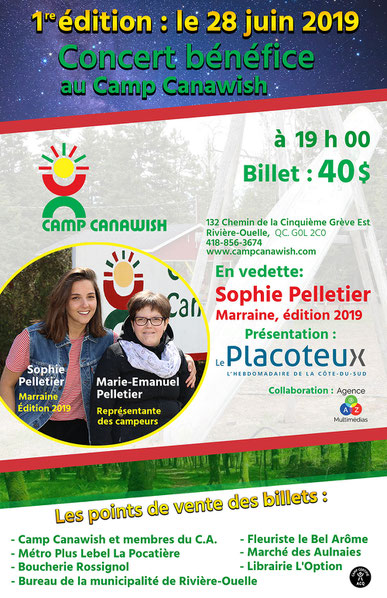 Sophie Pelletier, marraine édition 2019 et Marie-Emanuel Pelletier, représentante des campeurs. Crédit: Gérald Beaulieu