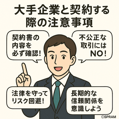 大手企業と契約する際の注意事項