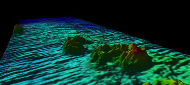Undersea features revealed by bathymetry data