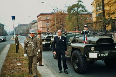 Spaziergang mit dem französischen Staatspräsidenten Valery Giscard d'Estaing.