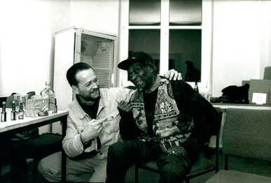 Axel Küstner (links) mit David Honeyboy Edwards