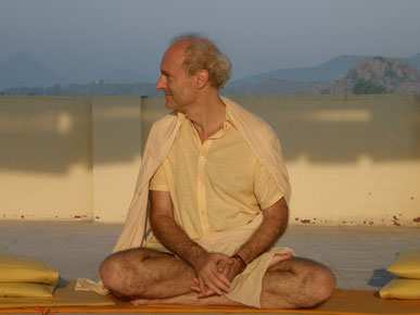 On the roof of our ashram in Tiruvannamalai