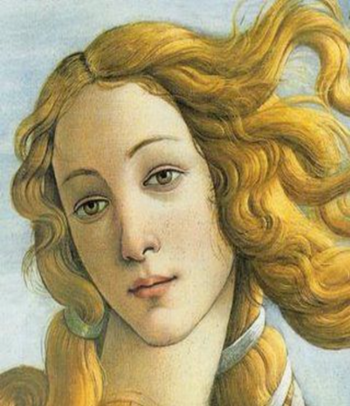 S. Botticelli, "La nascita di Venere", Tempera su tela, 1482-85, Galleria degli Uffizi (Firenze)