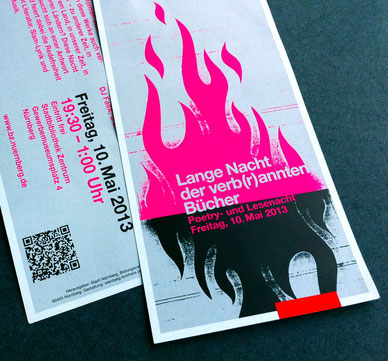 2-seitiger Flyer - mit Leuchtfarbe gedruckt.