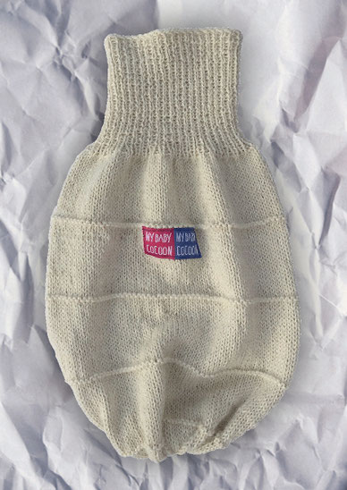 FRÜHCHEN Pucksack, Garn: Merino superwash naturweiß