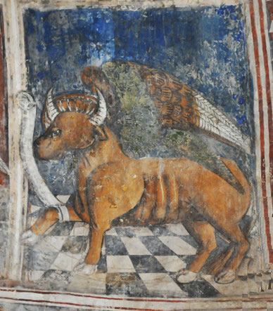 Castello di Rostino - Saint-Thomas de Pastoreccia - Chapelle à fresques - le boeuf de Luc