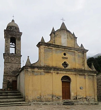 Focicchia - Eglise paroissiale San Biaggio d'origine romane, reconstruite au 18è s. Agrandie fin XIXè s. avec un clocher tour (1891). En 1589 Mgr Mascardi la présente comme un édifice roman. (Cliché M3C))