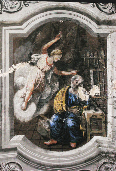 Penta di Casinca - Eglise St Michel - Décor monumental - Le songe de Joseph (JN Coppolani)