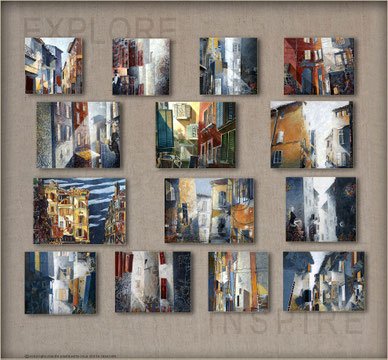 art,tableau,peinture,rues,venelles,fenètres,volets,impressionnisme,figuratif,inspiration,exploration