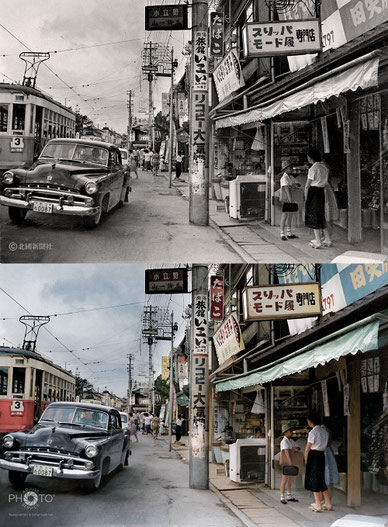1961（昭和36）年8月23日、金沢市小立野電停付近