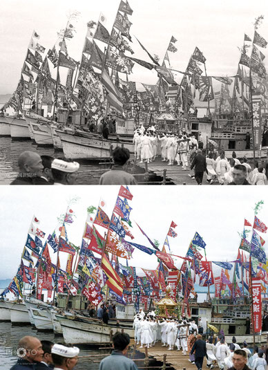 1955（昭和30）年10月19日、石川県内灘村（現・内灘町）河北潟