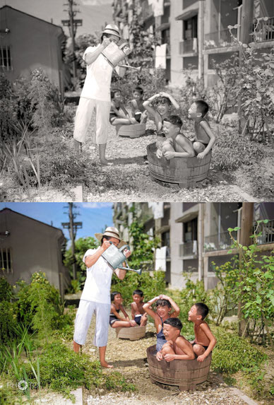 1957（昭和32）年8月21日、金沢市下本多町の県営アパート