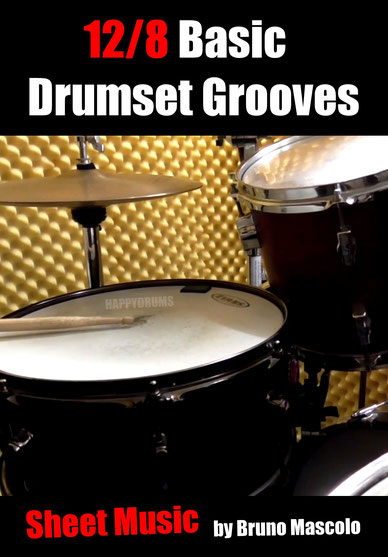 12/8 Basic Drumset Grooves für Anfänger und leicht Fortgeschrittene