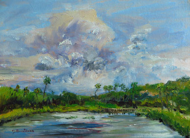 Stormy Sky, Oil, 9x12, $ 300