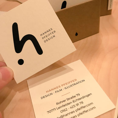 Neue Visitenkarten von Hannes Pfeiffer Design