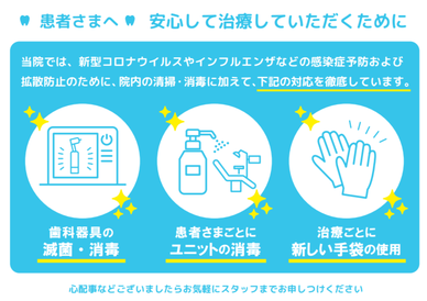 滅菌消毒について、ディスポーザブル製品の利用についてのポスター