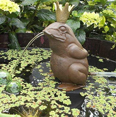 Teichfigur Froschkönig Wasserspeier im Hochteich
