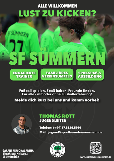 Flyer "Probetraining bei den Sportfreunden Sümmern"