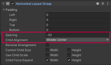 【Unity】Horaizonal Layout Group
