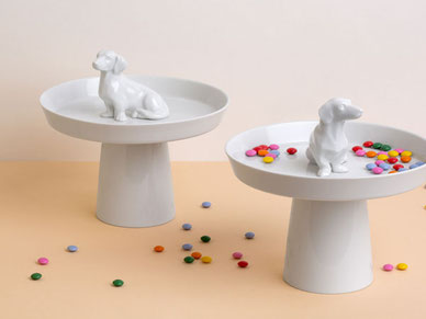 Dackeletagere Dackel Porzellan Berlin Handmade