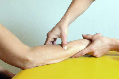 Triggerbandtechnik am Unterarm