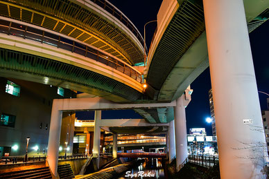 名古屋　高速道路　夜　撮影