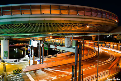 名古屋　高速道路　夜　撮影