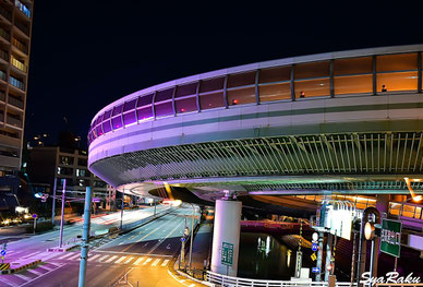 名古屋　高速道路　夜　撮影