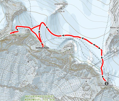 Hoher Dachstein, Winterbesteigung, Randkluft, Randkluftsteig, Ramsau