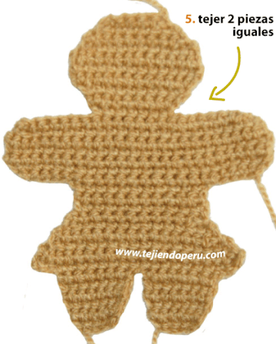 Cómo tejer galletas de jengibre a crochet (crochet gingerbread cookies tutorial)