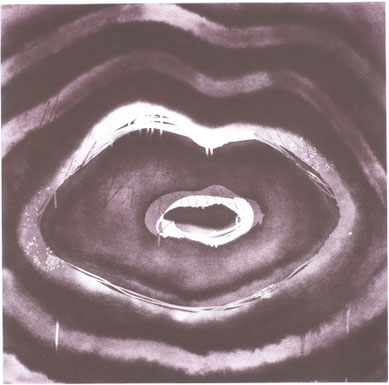 LIPS 銅版画 72×72cm