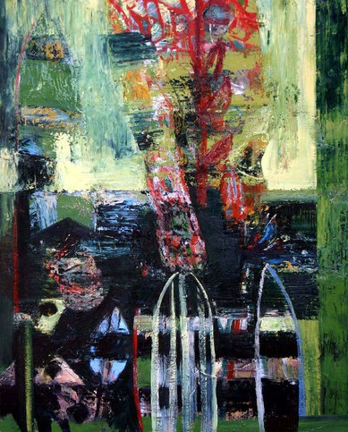GEOFF MORTEN 'Keep off the Grass' oil on canvas