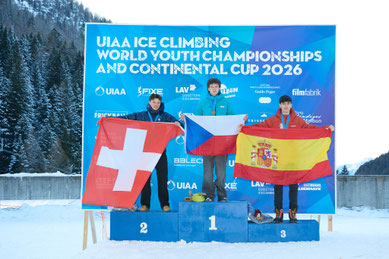 UIAA Ice Climbing Youth World ChampShips 2026 Podium U20 Speed Male