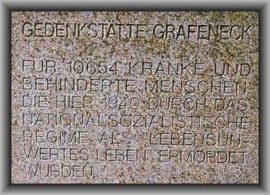 Inschrift Gedenkstein Grafeneck, Foto: Anne Schaude, Mai 2013