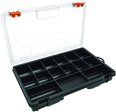 caja organizadora trupper guatemala 15 espacios, caja para organizar, organizador plastico, organizador para componentes electronicos