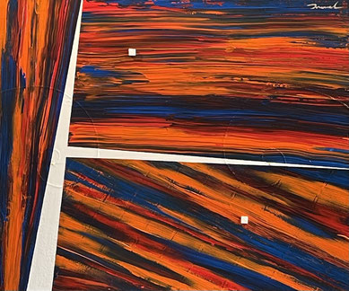 ULTRA SLIT 4   455mm*380mm   F8   2025 acrylic on canvas, wood