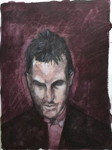 Fred,  Mischtechnik (Acryl, Graphit, Farbstift), VERKAUFT