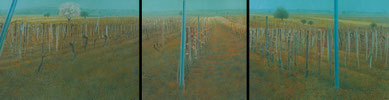 Weingärten I (Vineyard I) - Triptychon, 70x100/70x70/70x100cm