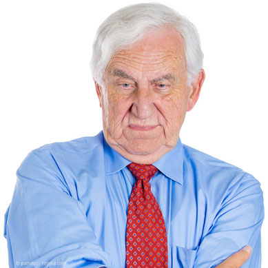 Besorgter Senior