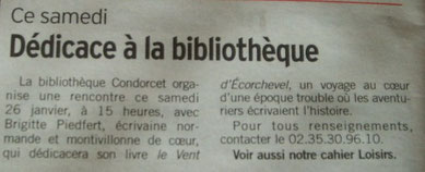 Courrier cauchois du 25 janvier 2013